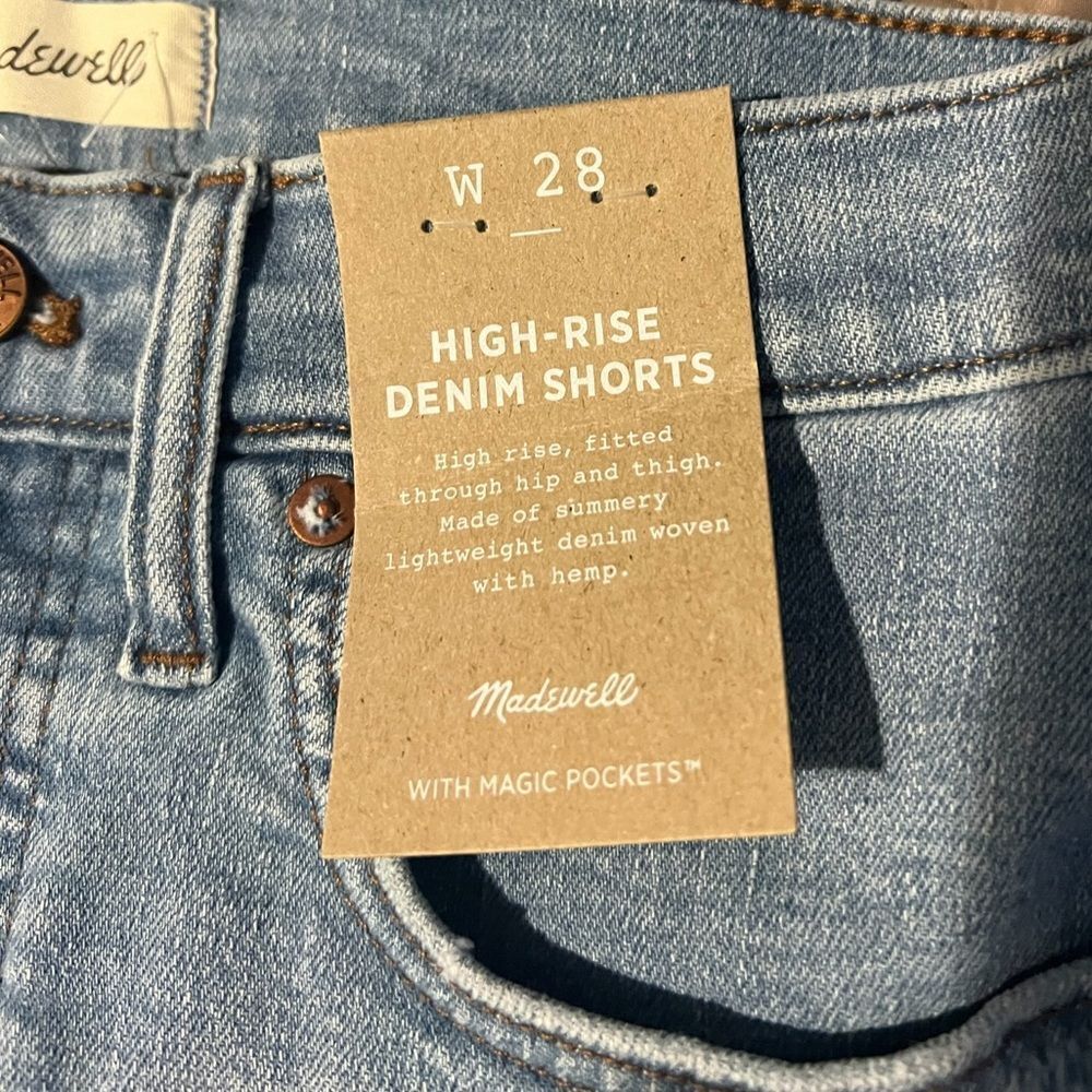 New Madewell high waisted denim shorts - Picture 3 of 3